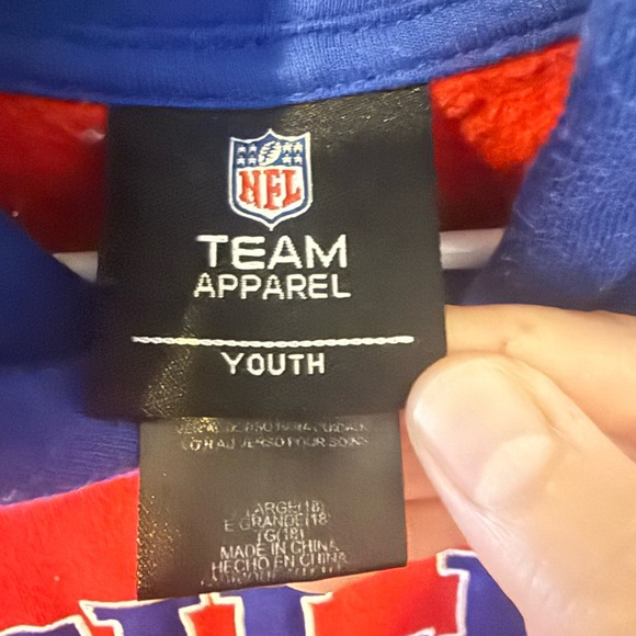 Buffalo Bills Red and Blue embrodiered sweatshirt size small (youth size 18) - Picture 4 of 7